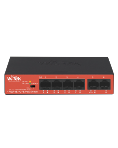 Wi-Tek WI-PS205H 4 Port 10/100 POE Switch 2 Uplink 40W Eco